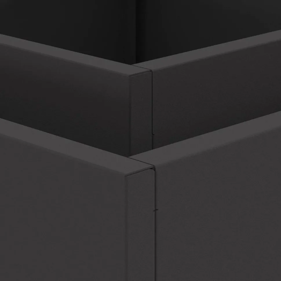 VIDAXL - Braise noir 60 x 60 x 30 cm acier laminé à froid