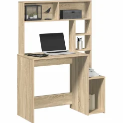 VIDAXL - Bureau avec étagères chêne sonoma 100x45x140 cm