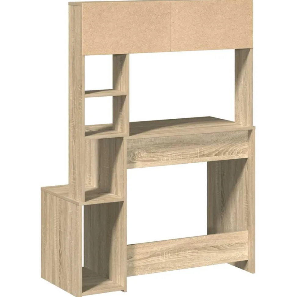 VIDAXL - Bureau avec étagères chêne sonoma 100x45x140 cm