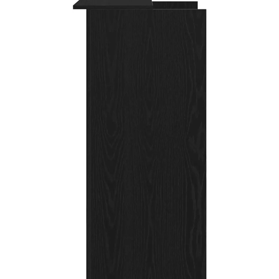 VIDAXL - Bureau de réception noir 55x50x103,5 cm bois d'ingénierie