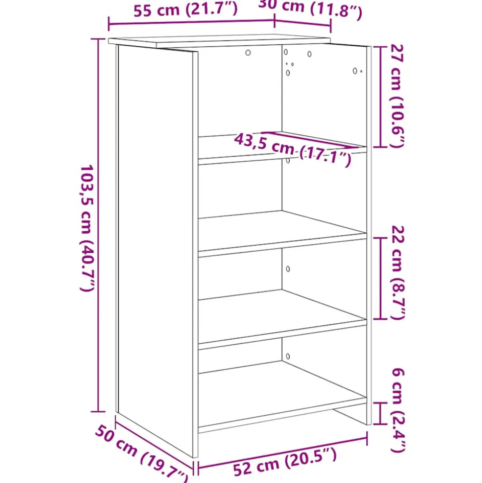 VIDAXL - Bureau de réception noir 55x50x103,5 cm bois d'ingénierie