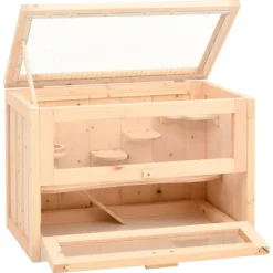 VIDAXL - Cage à hamster 60x35,5x42 cm bois massif de sapin