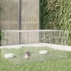 VIDAXL - Cage à lapin 2 panneaux 110x79x54 cm fer galvanisé