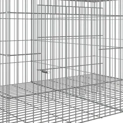 VIDAXL - Cage à lapin 4 panneaux 217x79x54 cm fer galvanisé