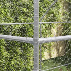 VIDAXL - Cage à poules argent 800 x 200 x 198.5 cm acier galvanisé