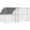 VIDAXL - Cage à poules argent 400 x 200 x 198.5 cm acier galvanisé