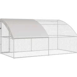 VIDAXL - Cage à poules argent 400 x 200 x 198.5 cm acier galvanisé