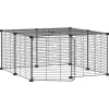 VIDAXL - Cage animaux de compagnie à 12 panneaux et porte noir 35x35 cm