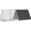 VIDAXL - Cage pour lapin anthracite 201,5x80,5x71 cm acier galvanisé