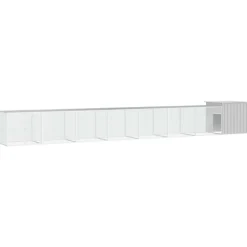 VIDAXL - Cage pour poules gris 700x91x100 cm acier galvanisé