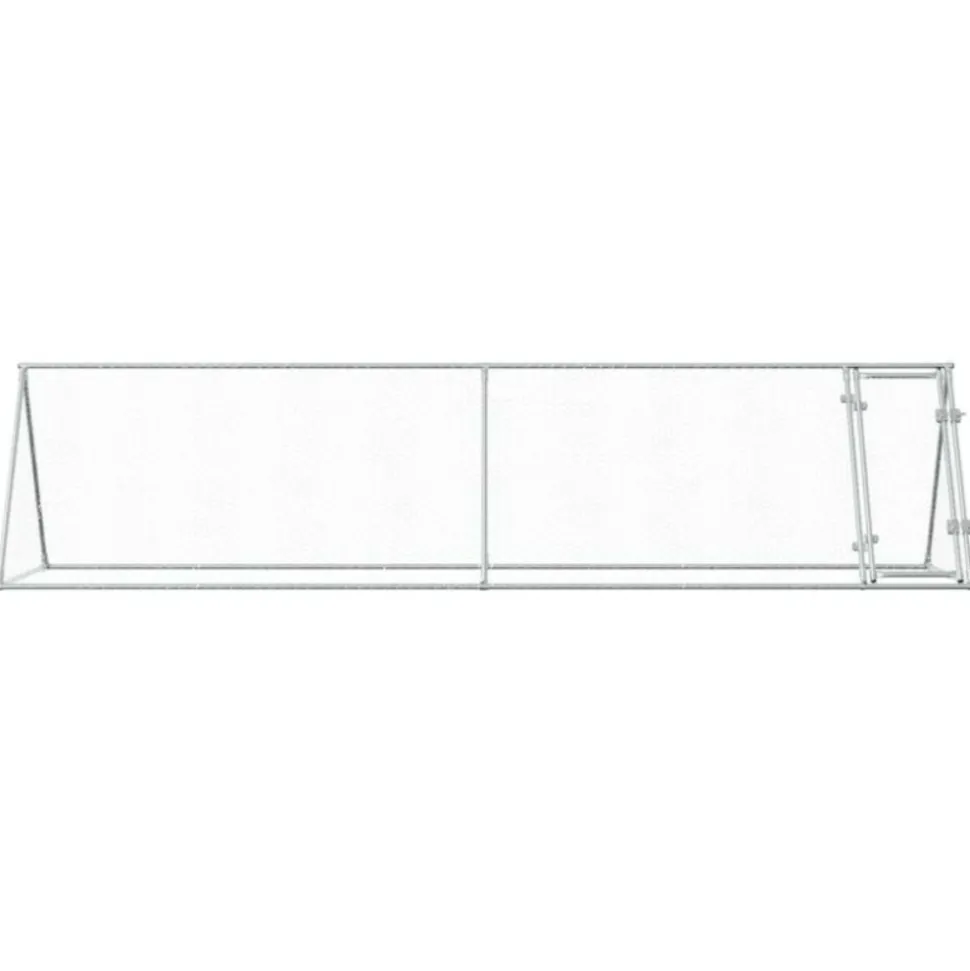 VIDAXL - Cage pour poules argenté 400x105x91 cm acier galvanisé