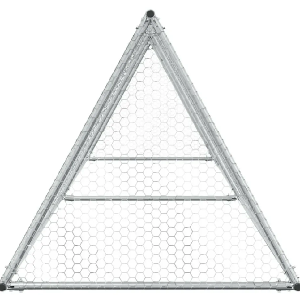 VIDAXL - Cage pour poules argenté 400x105x91 cm acier galvanisé