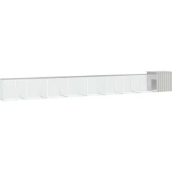 VIDAXL - Cage pour poules gris 900x91x100 cm acier galvanisé