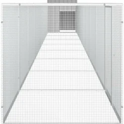 VIDAXL - Cage pour poules gris 900x91x100 cm acier galvanisé