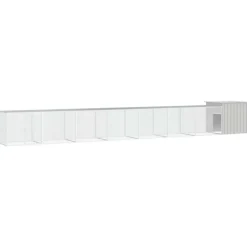 VIDAXL - Cage pour poules gris 800x91x100 cm acier galvanisé