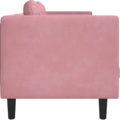 VIDAXL - Canapé avec coussins 2 places rose velours