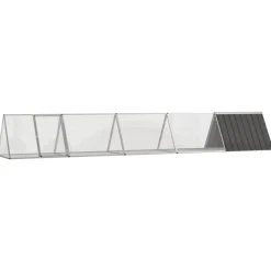 VIDAXL - Clapier anthracite 504,5x80,5x71 cm acier galvanisé