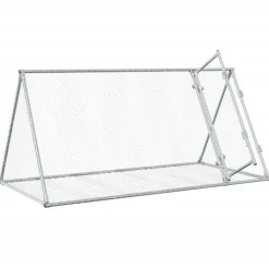 VIDAXL - Clapier argenté 200x105x91 cm acier galvanisé