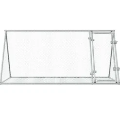 VIDAXL - Clapier argenté 200x105x91 cm acier galvanisé