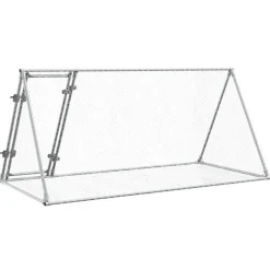 VIDAXL - Clapier argenté 200x105x91 cm acier galvanisé