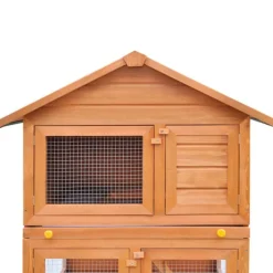 VIDAXL - Clapier d extérieur enclos pour petits animaux 3 niveaux bois