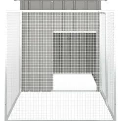 VIDAXL - Clapier gris 200x91x100 cm acier galvanisé