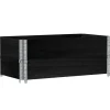 VIDAXL - Colliers de palette 2 pcs noir 100x50 cm bois de pin solide
