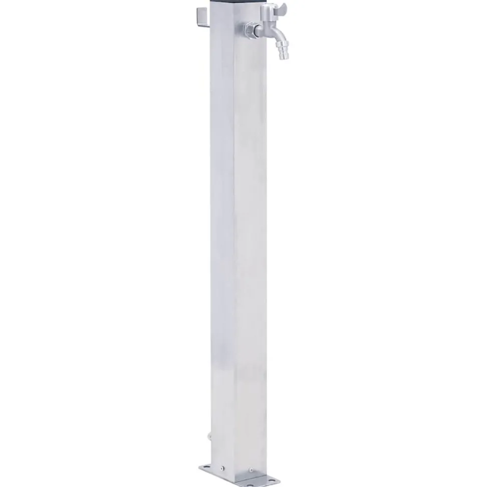 VIDAXL - Colonne à eau de jardin 80 cm acier inoxydable carré