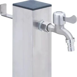 VIDAXL - Colonne à eau de jardin 80 cm acier inoxydable carré