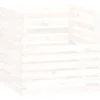 VIDAXL - Composteur blanc 80x80x78 cm bois massif de pin