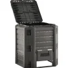 VIDAXL - Composteur de jardin noir 380 l