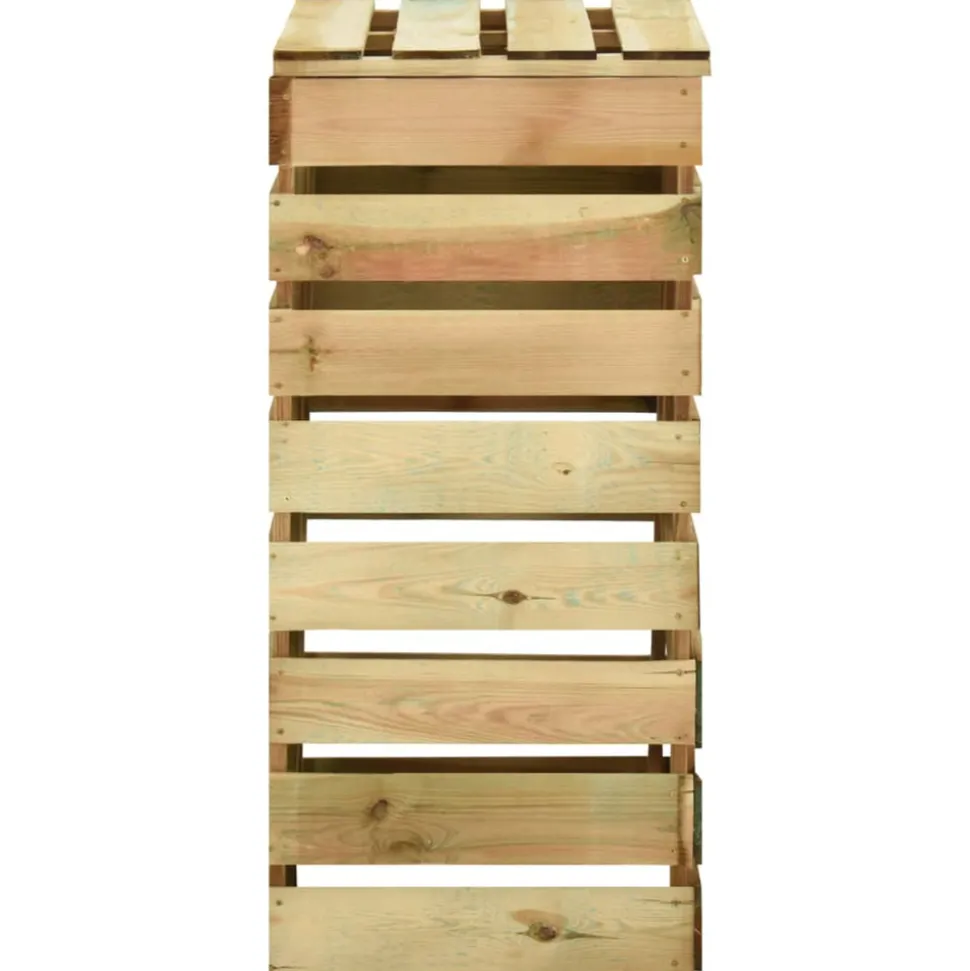 VIDAXL - Composteur de jardin à lattes 2 pcs 80x50x100 cm pin imprégné