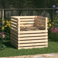 VIDAXL - Composteur 80x80x78 cm bois massif de pin