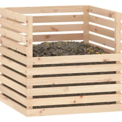 VIDAXL - Composteur 80x80x78 cm bois massif de pin