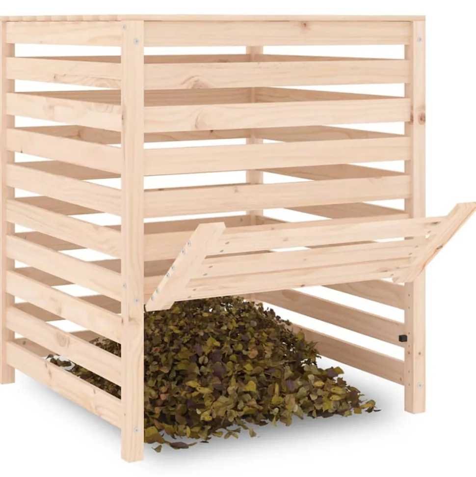 VIDAXL - Composteur 82,5x82,5x99,5 cm bois massif de pin