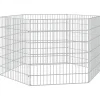 VIDAXL - Enclos pour animaux en liberté 6 panneaux 54x60cm fer galvanisé