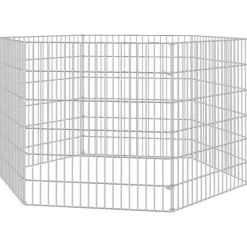 VIDAXL - Enclos pour animaux en liberté 6 panneaux 54x60cm fer galvanisé