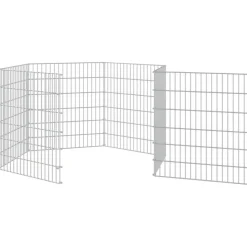 VIDAXL - Enclos pour animaux en liberté 6 panneaux 54x60cm fer galvanisé