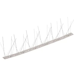 VIDAXL - Ensemble de 10 pointes à 5 rangées contre oiseaux inox 5 m