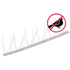 VIDAXL - Ensemble de 10 pointes à 5 rangées contre oiseaux inox 5 m