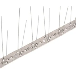 VIDAXL - Ensemble de 6 pointes à 2 rangées contre oiseaux inox 3 m