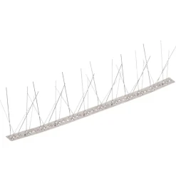 VIDAXL - Ensemble de 40 pointes à 5 rangées contre oiseaux inox 20 m