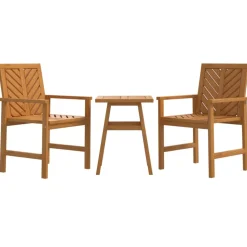 VIDAXL - Ensemble de salon de jardin 3 pcs bois d'acacia solide