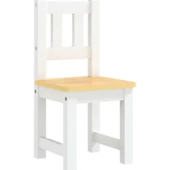VIDAXL - Ensemble de table et chaises pour enfants 3 pcs blanc et beige