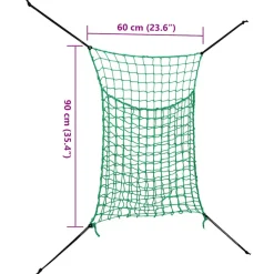 VIDAXL - Filet à foin 2 pcs rectangulaire 0,9 x 1 m pp