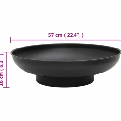 VIDAXL - Foyer 57 cm acier