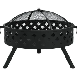 VIDAXL - Foyer avec tisonnier 58 cm xxl acier