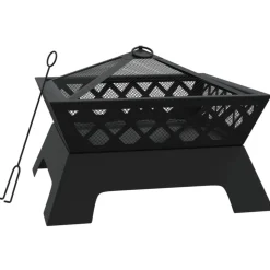VIDAXL - Foyer avec tisonnier 50 cm xxl acier