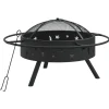 VIDAXL - Foyer avec tisonnier 70 cm xxl acier