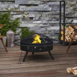 VIDAXL - Foyer avec tisonnier 70 cm xxl acier